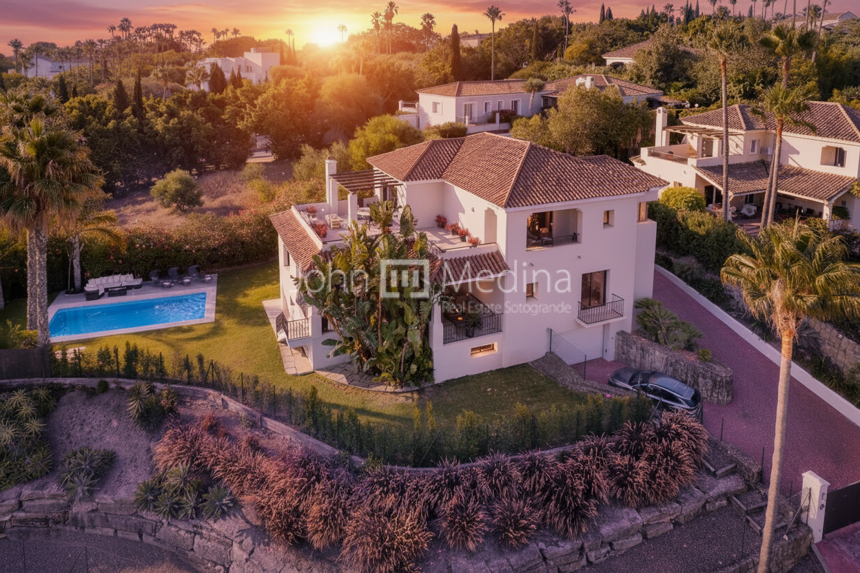 VILLA DE LUJO CON VISTA PANORAMICAS EN LA ZONA F DE SOTOGRANDE