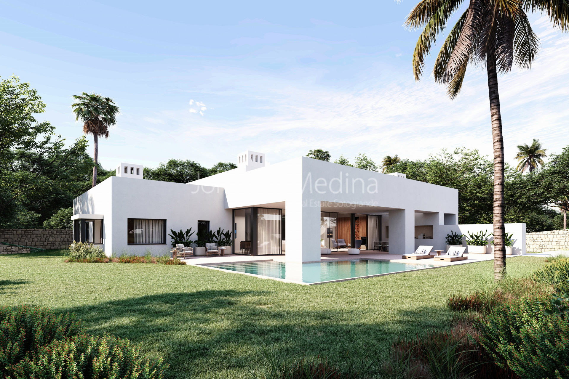 COLONIAL STYLE VILLA ESMERALDA UNDER CONSTRUCTION IN THE UPPER SIDE OF SOTOGRANDE