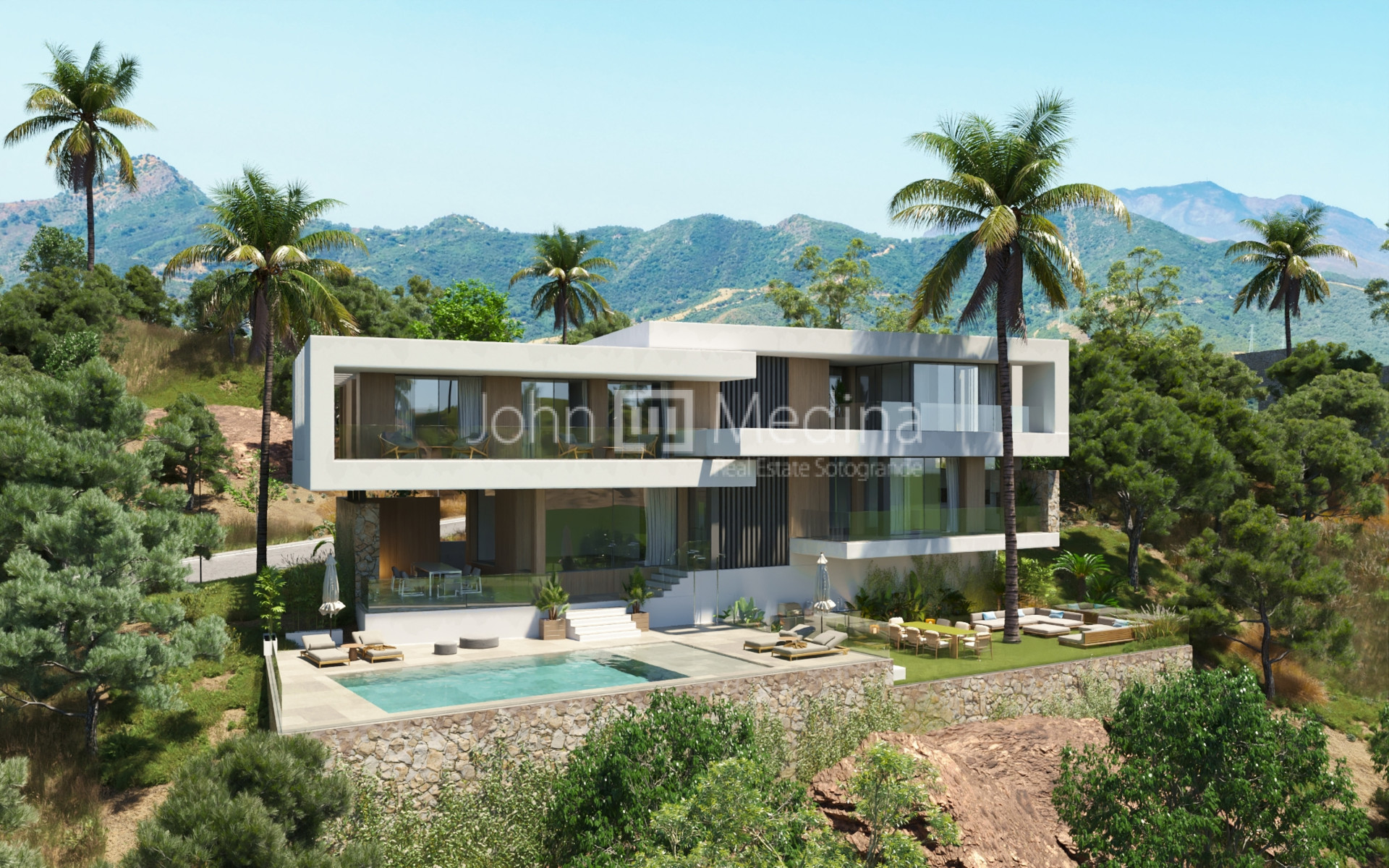 VILLA LYRA CONTEMPORARY VILLA WITH  SEA VIEWS AND  SURROUNDED BY GOLF AND MOUNTAINS